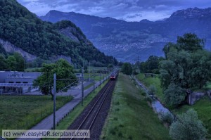 Easy HDR Pro Image | Railway in darkness | Digital photo editing with easyHDR-Pro with all default settings